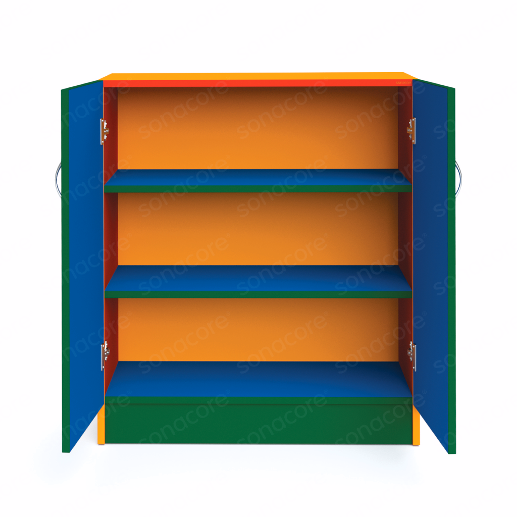 Cabinet Low Height - 3 Shelf with Shutter - Colour Burst - Image 2