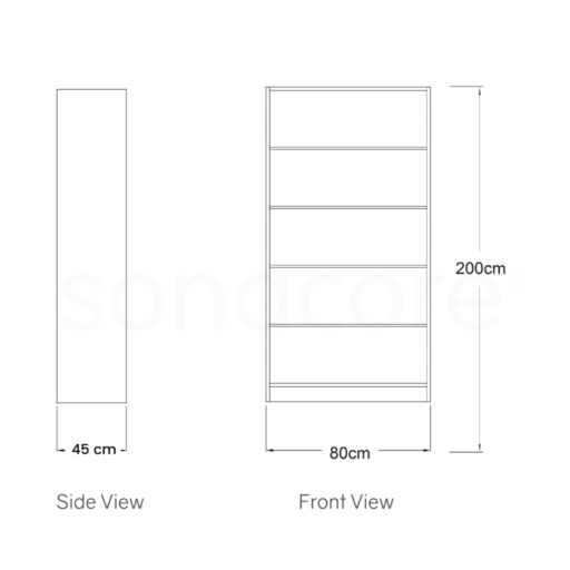 Cabinet Tall - 5 Shelf - Bav Beech - Image 2