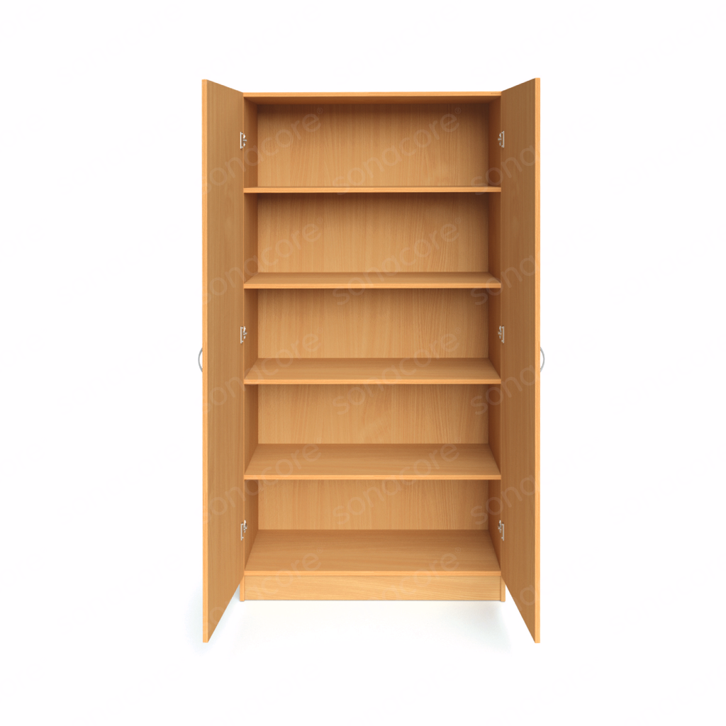 Cabinet Tall - 5 Shelf with Shutter - Bav Beech - Image 2
