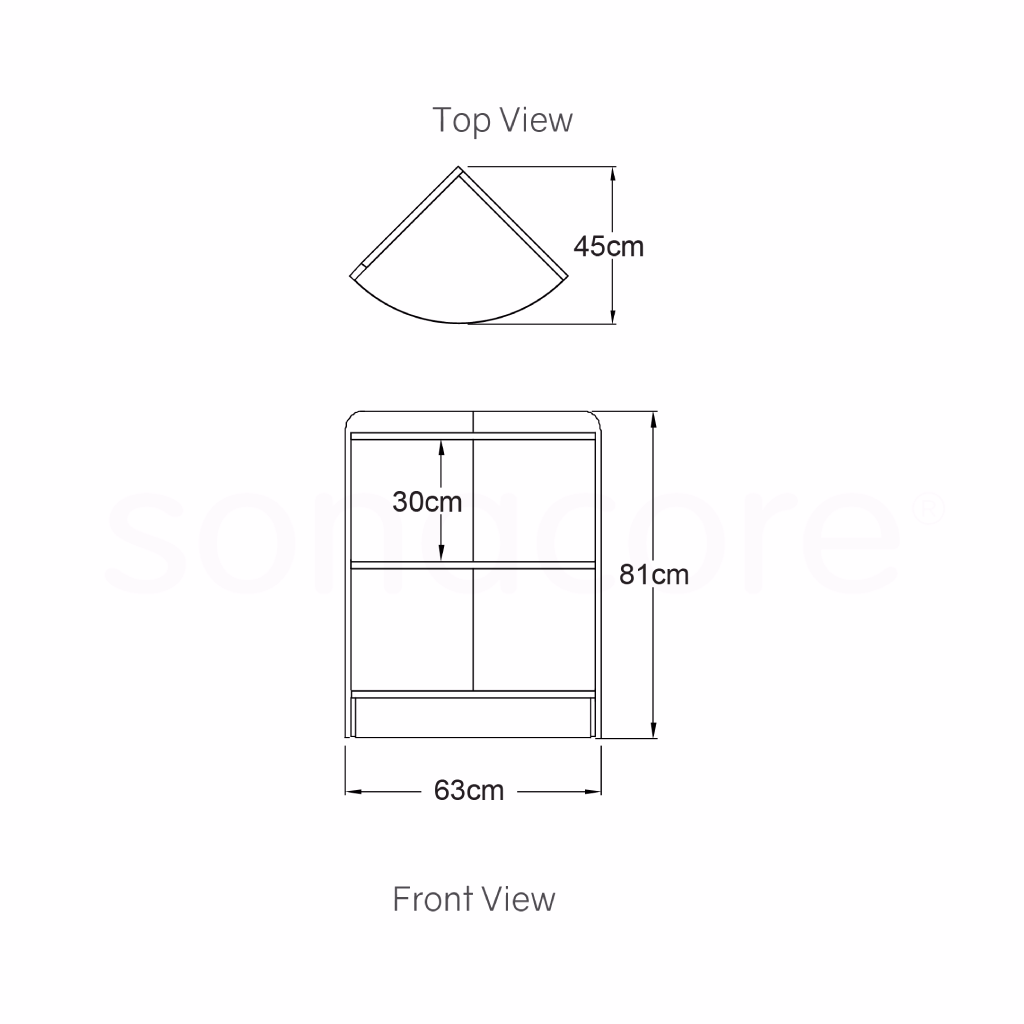 Corner Shelf - 3 Levels - Bav Beech - Image 2