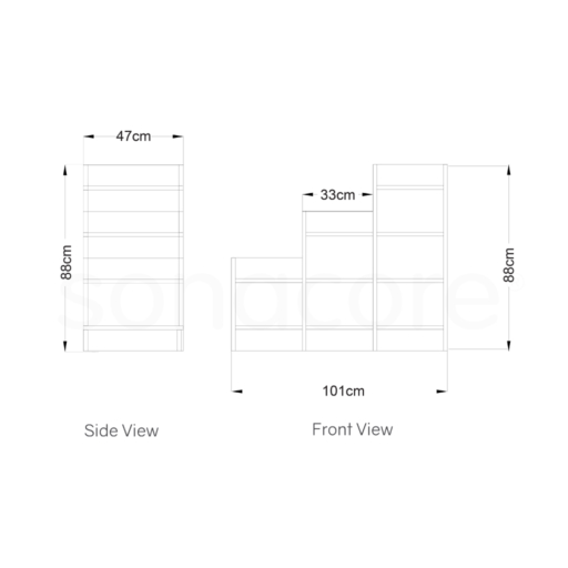 Storage Unit - 3 Steps - L - Bav Beech - Image 2