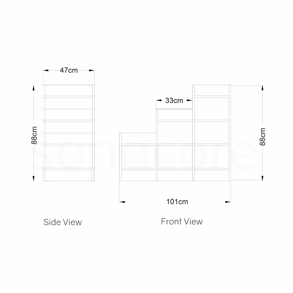 Storage Unit - 3 Steps - L - Bav Beech - Image 2
