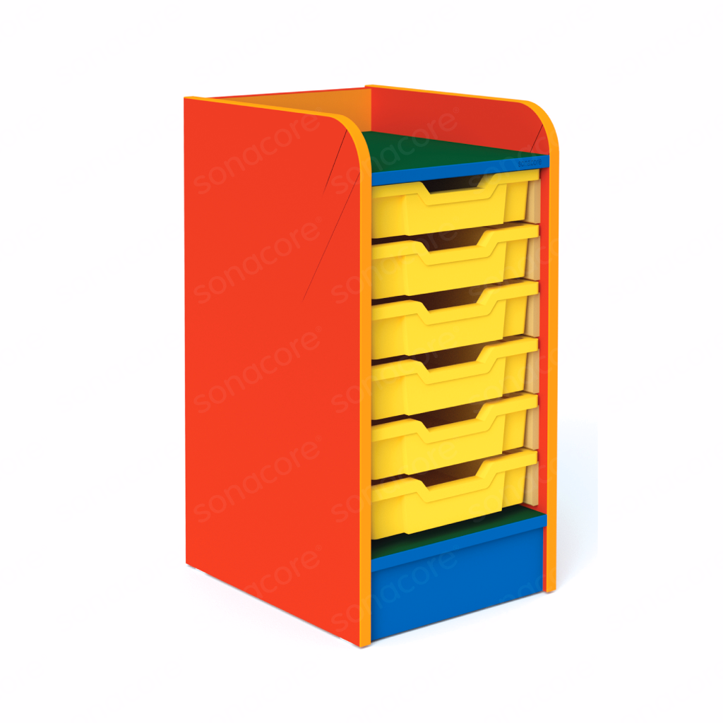 Tray Unit - 6x1 - Colour Burst - with Gratnells Trays