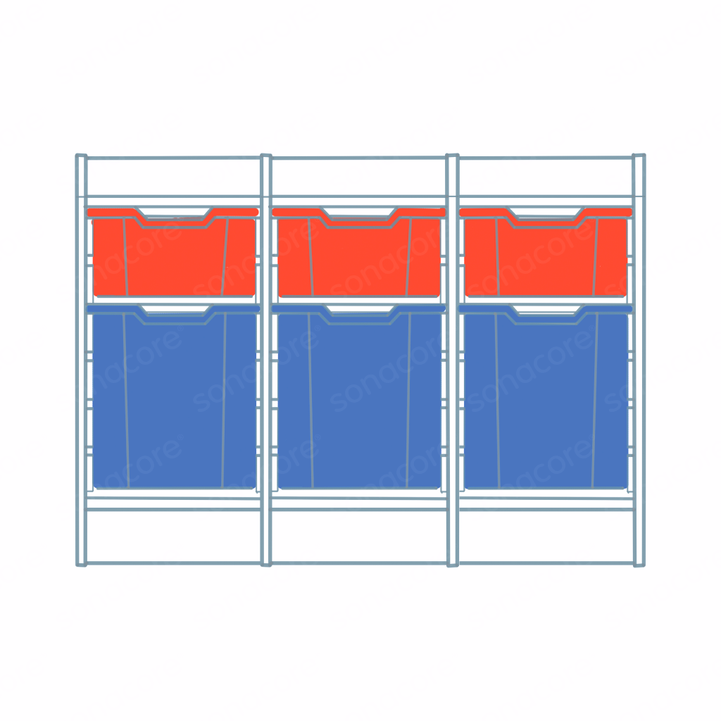 Tray Unit - 6x3 - Colour Burst - with 18 F1 Gratnells Trays - Image 3