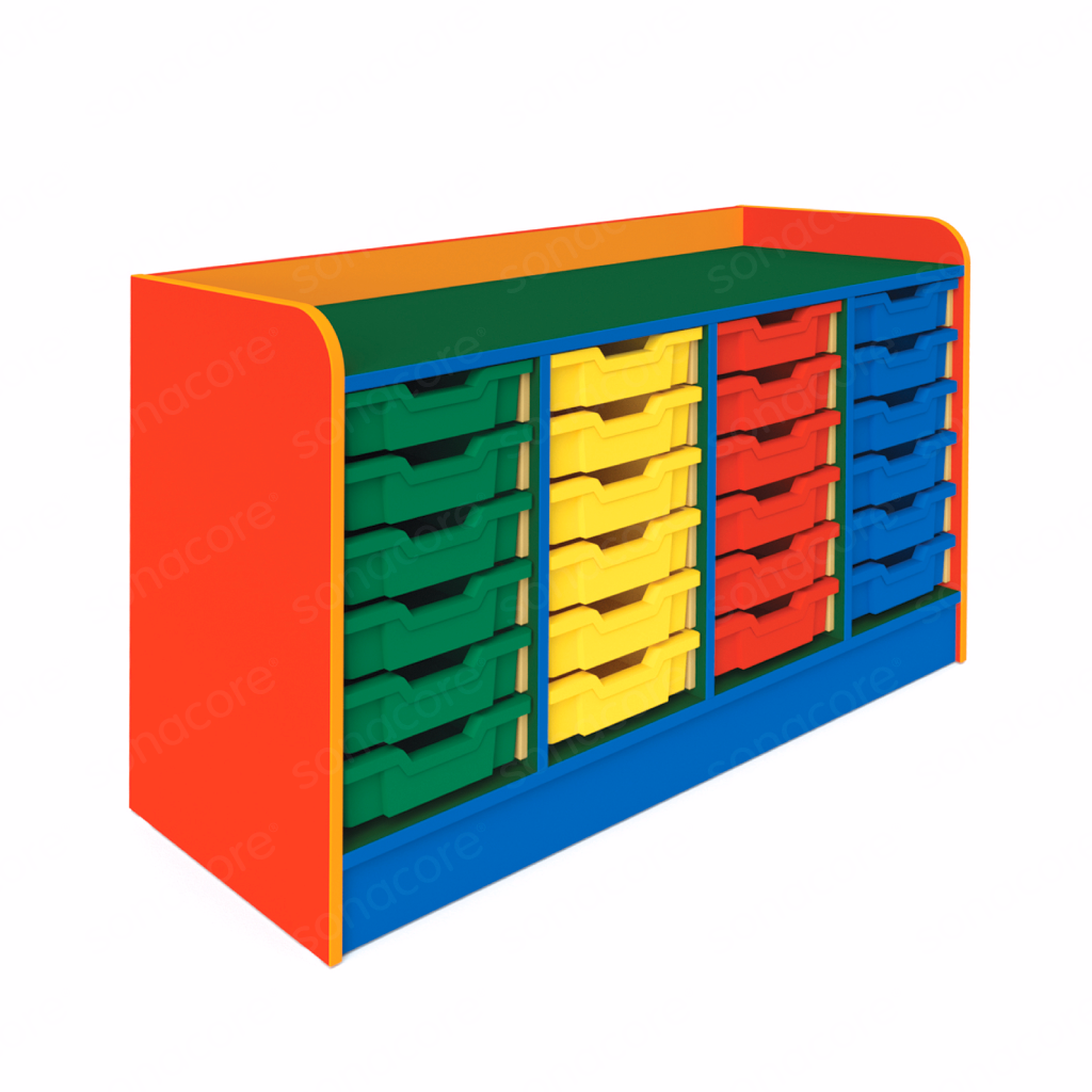 Tray Unit - 6x4 - Colour Burst - with 24 F1 Gratnells Trays